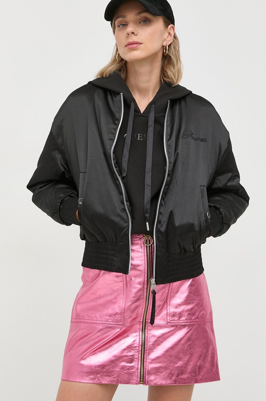 Куртка бомбер GUESS Bomber Jacket чорний | W2YL03.WERA2, 0