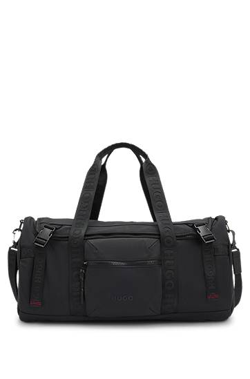 Дорожня сумка BOSS HUGO Holdall with Logo Straps чорний | 50547297