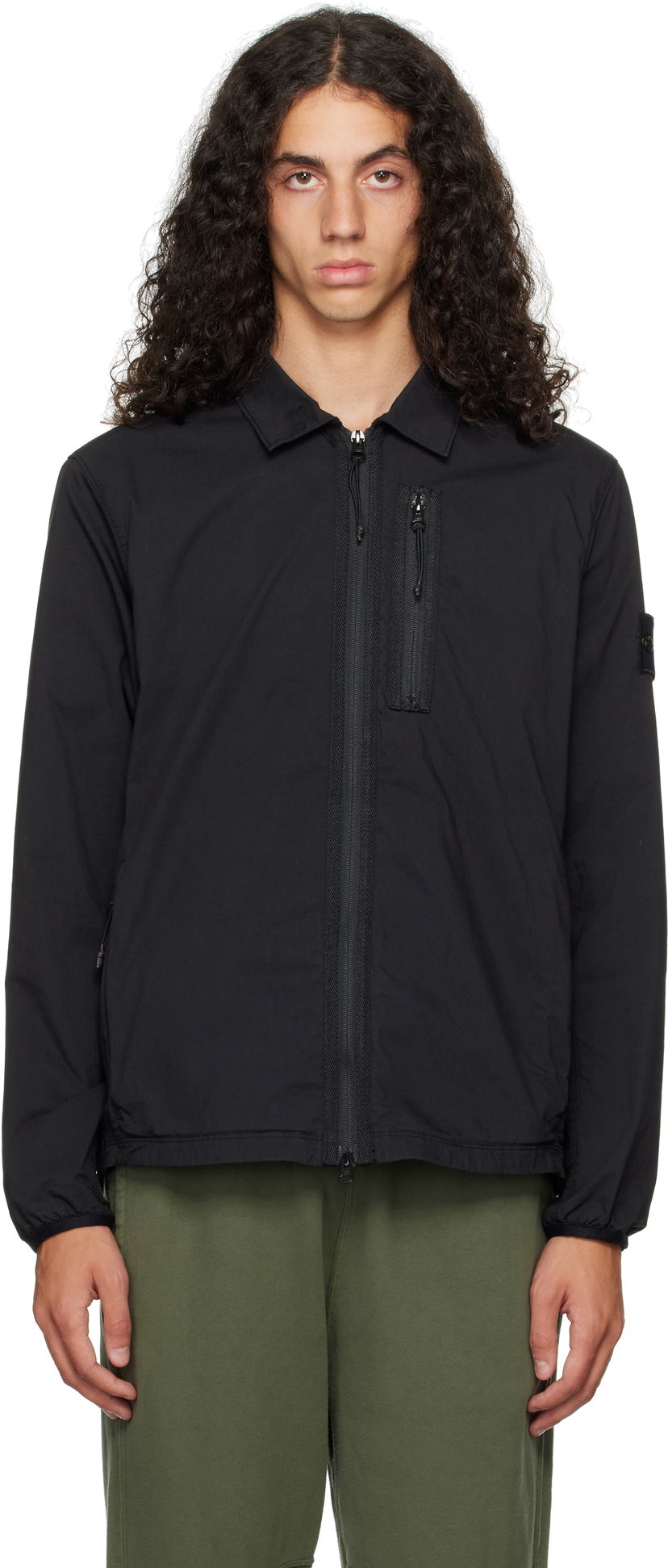 Вітровка Stone Island Overshirt Jacket чорний | 811511311