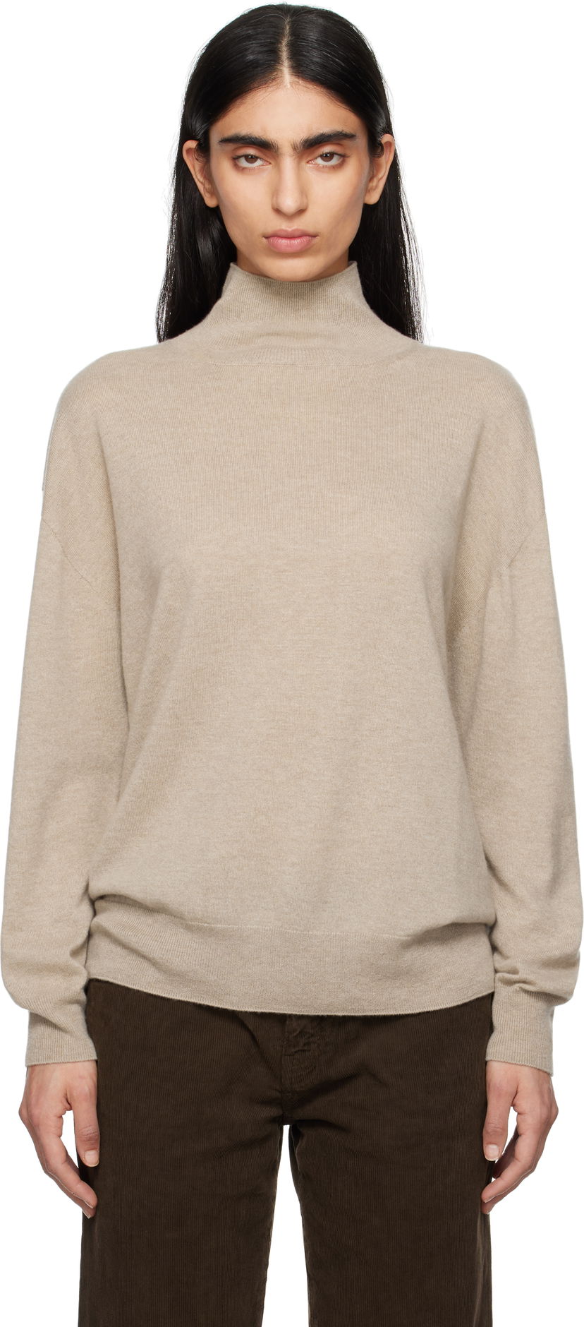 Cветр The Row The Row Jabari Turtleneck Sweater бежевий | 8664-Y751
