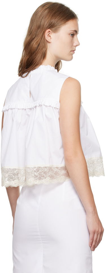 Безрукавка We11done Lace Trim Blouse білий | WD-BL2-24-140-W-WH, 2