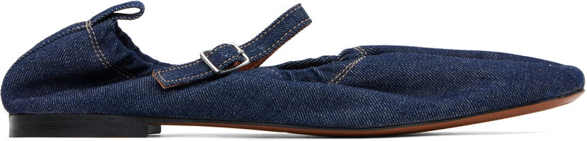 Одяг MAISON KITSUNÉ Maison Kitsuné Denim Ballerina Flats Синій | NW04302WW0081