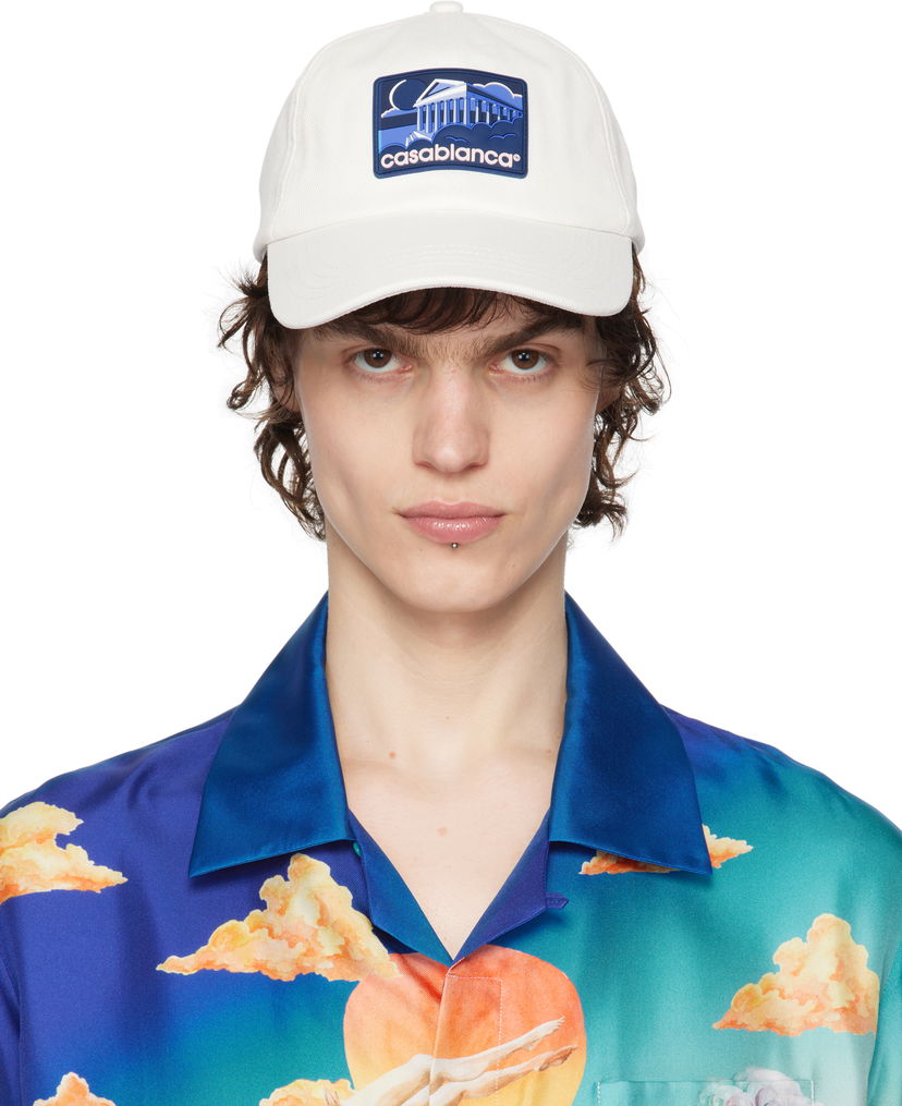 Кепка Casablanca Casablanca Greek Temple Baseball Cap білий | APS25-HAT-002-04