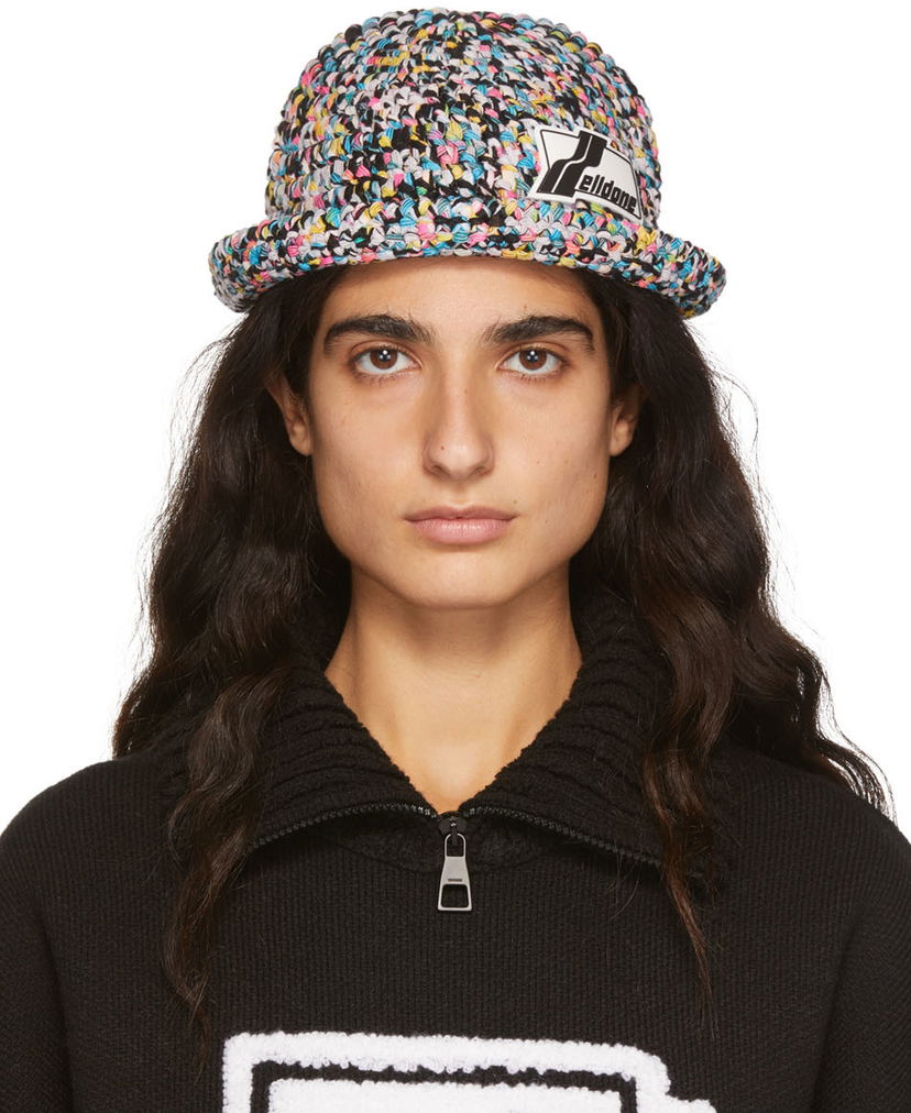 Капелюх We11done We11done Crochet Logo Bucket Hat Різнокольоровий | WD-KH1-22-650-U-WH