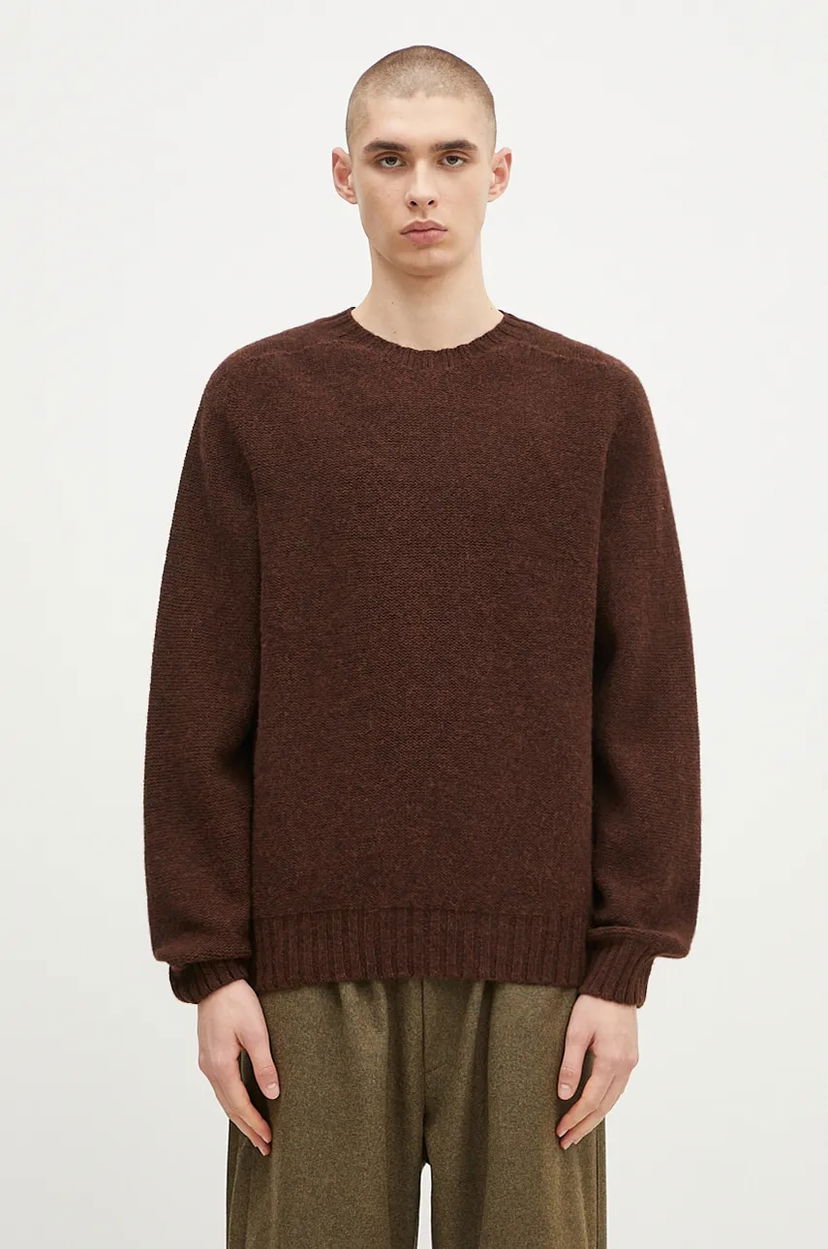 Cветр Universal Works Universal Works Lightweight Wool Sweater Коричневий | 31760.COFFEE