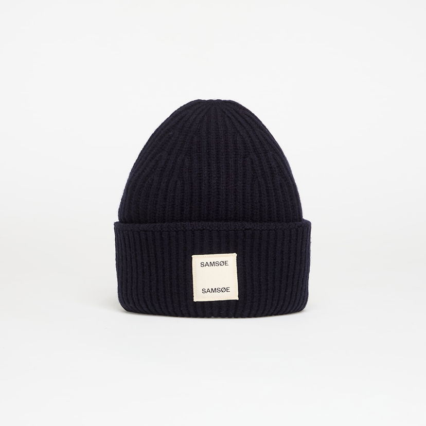 Шапка Samsoe Samsoe Samsøe Samsøe Salute Beanie темно-синій | F24300118_194011TCX