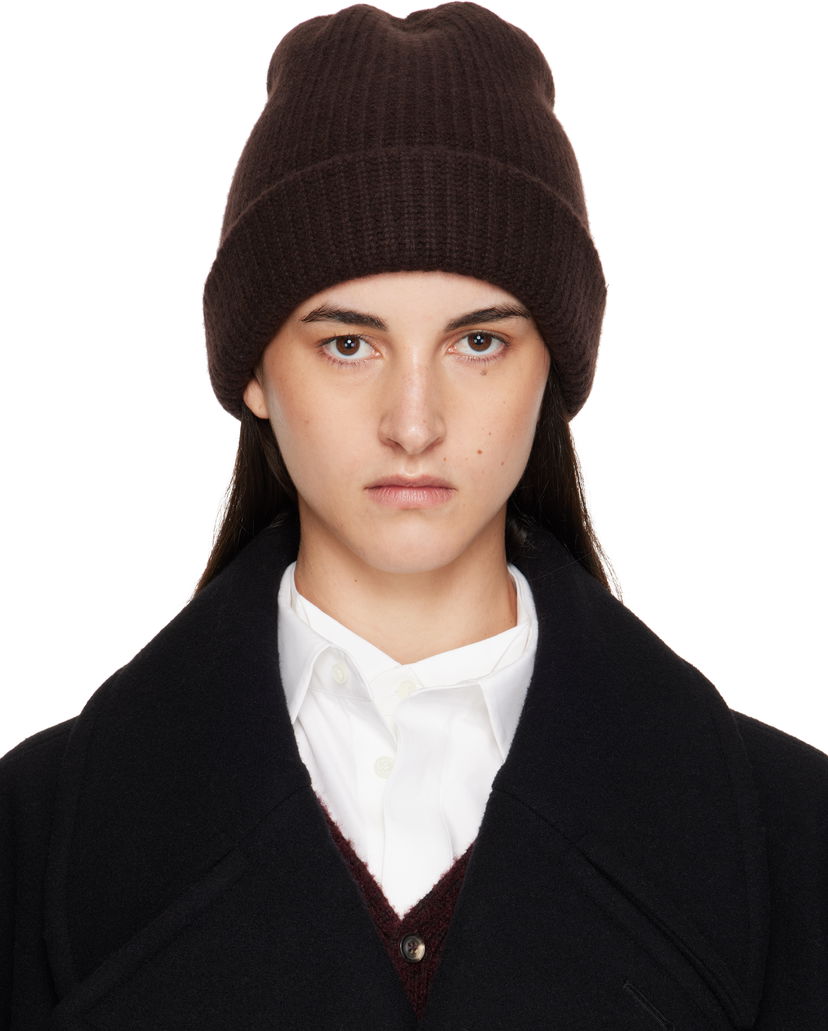 Шапка Maison Margiela Maison Margiela Cashmere Beanie Коричневий | S50TB0014 M13145
