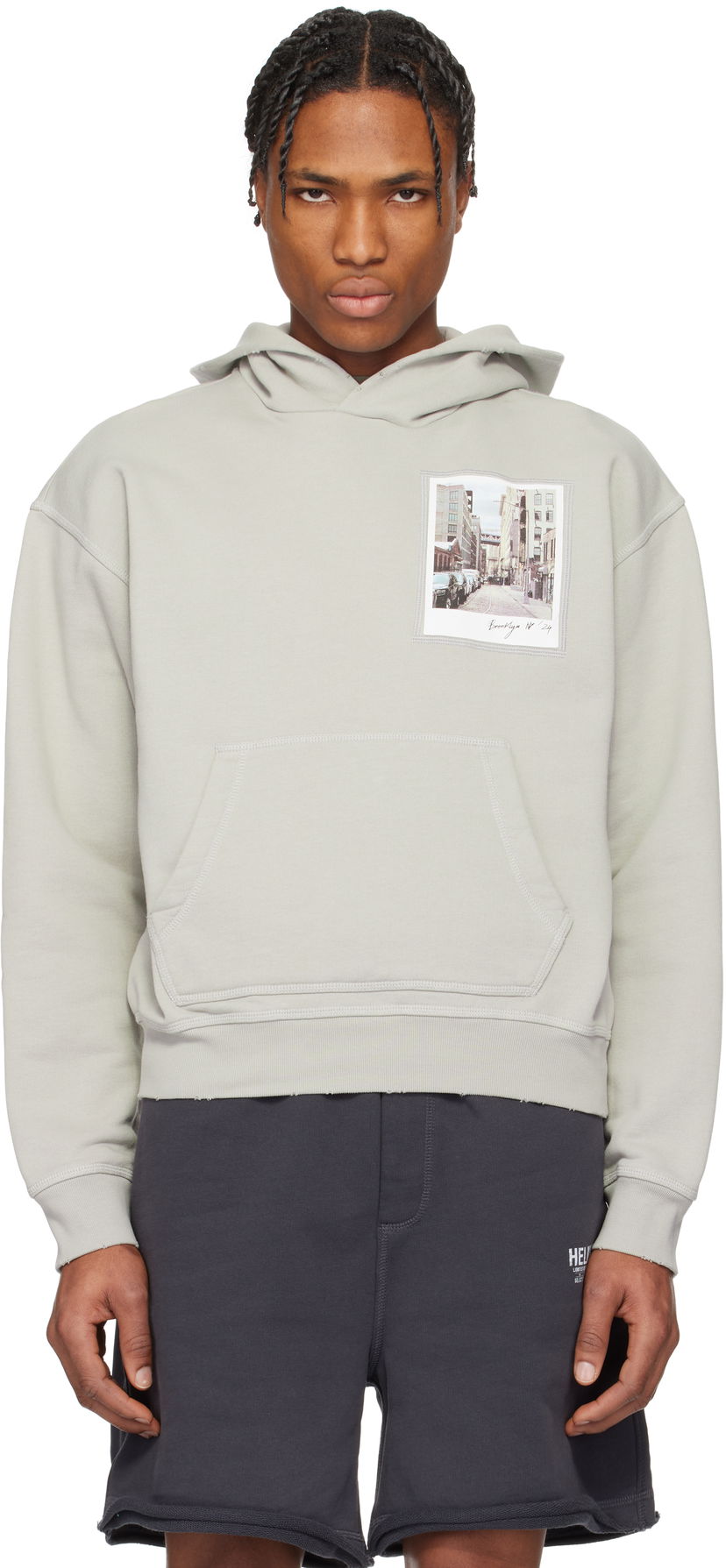 Світшоти Helmut Lang Helmut Lang Brooklyn Postcard Hoodie Сірий | O10HM520