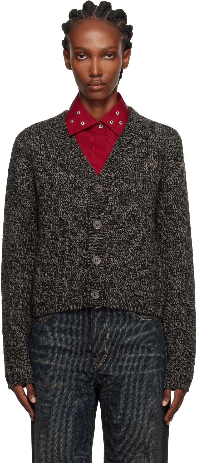 Cветр OUR LEGACY Our Legacy Academy Knit Cardigan Сірий | W4253AB