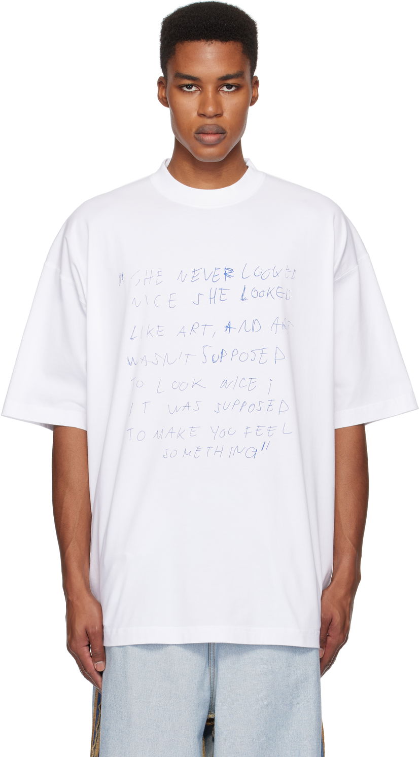 Футболка VETEMENTS Oversized 'She Never Looked Nice' T-Shirt білий | UA66TR630W