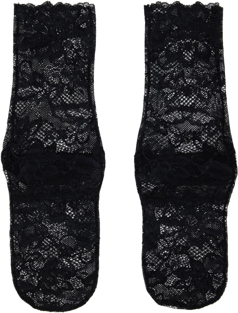 Шкарпетки UNDERCOVER UNDERCOVER Floral Lace Socks чорний | UC1E1L04