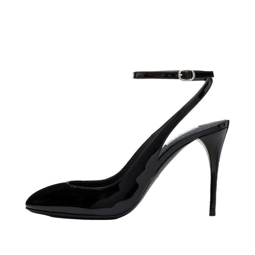 Кросівки та взуття Alaïa Patent Calfskin Slingback Heels чорний | AA3E052CK168