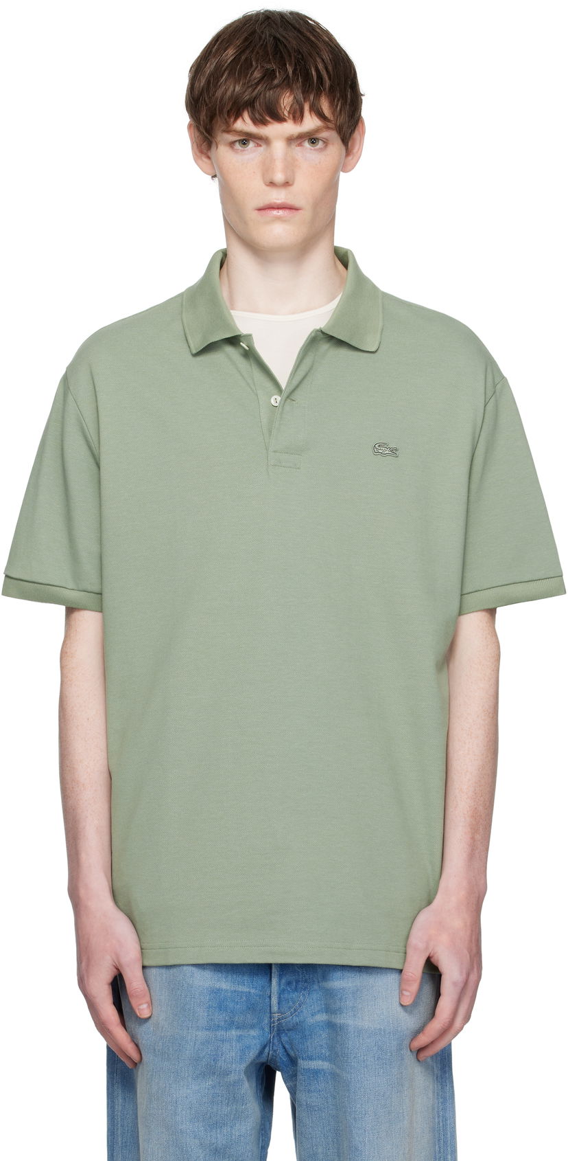 Сорочка поло Lacoste Loose Fit Heavy Piqué Polo Зелений | PH7757_S86