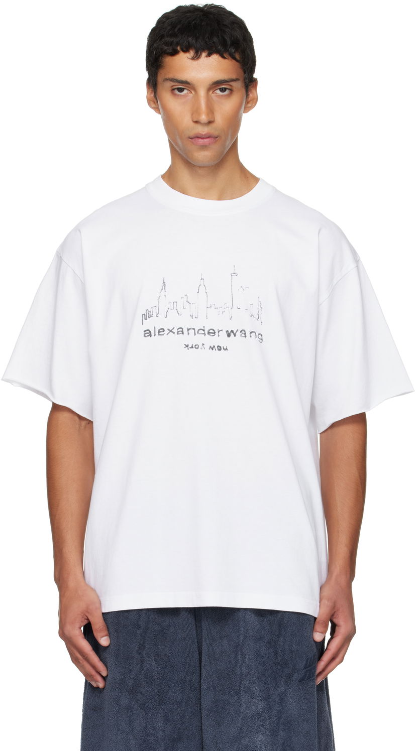 Футболка Alexander Wang Alexander Wang Graphic Short Sleeve T-Shirt білий | UCC3251842