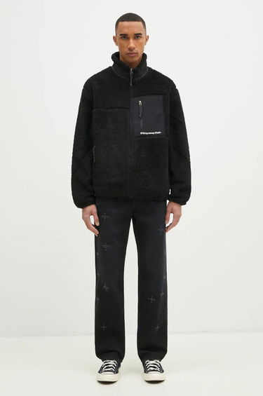 Пуховик thisisneverthat thisisneverthat SP Sherpa Fleece Jacket чорний | TN243BOWHS01, 4