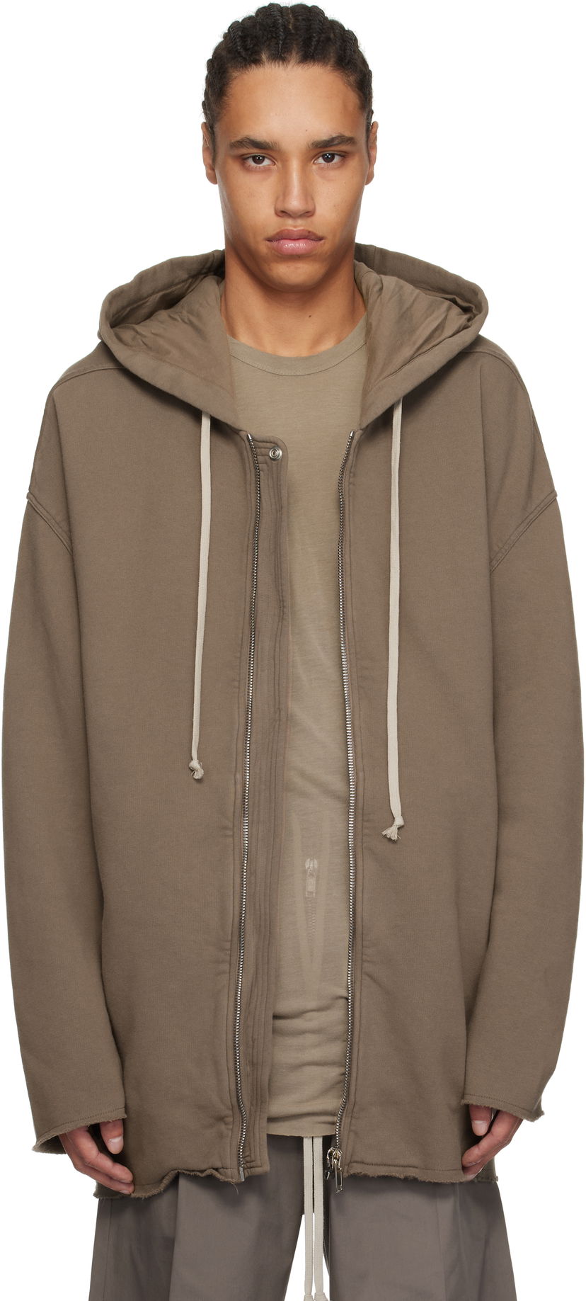 Світшоти Rick Owens Rick Owens DRKSHDW Hollywood Peter Zip-Up Hoodie Коричневий | DU01E3289 F