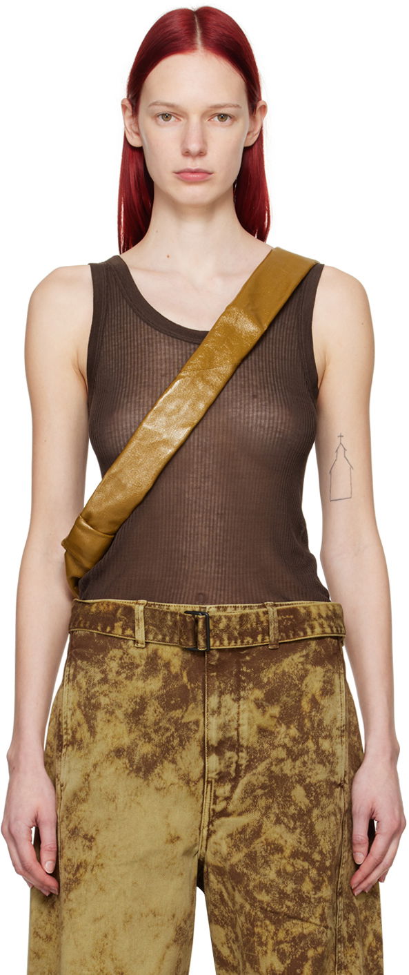 Безрукавка LEMAIRE Seamless Tank Top Коричневий | TO1156 LK1017