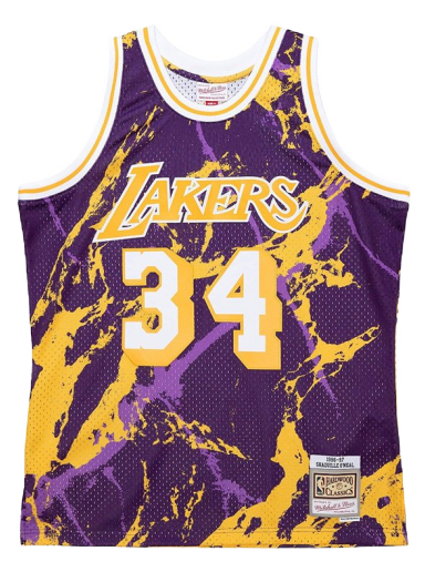 Джерсі Mitchell & Ness NBA Los Angeles Lakers Shaquille O'Neal Team Marble Swingman Jersey Фіолетовий | TFSM1278-LAL96SONPTPR