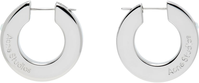 Сережки Acne Studios Acne Studios Crystal Hoop Earrings Металік | C50459-