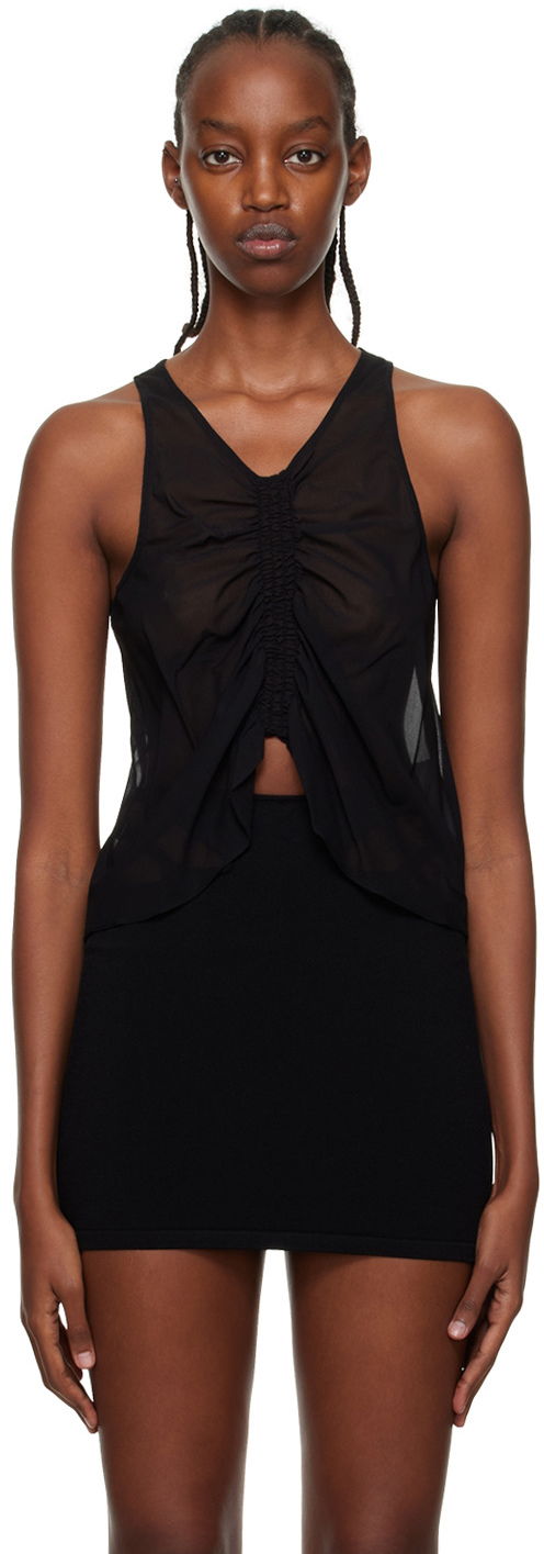 Безрукавка Dion Lee Dion Lee Shirred Tank Top чорний | C3066P22
