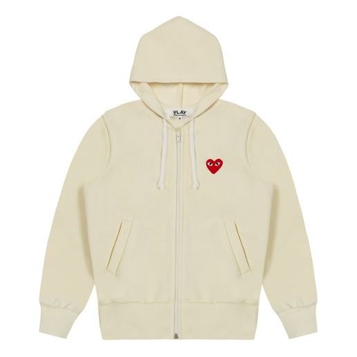 Світшоти Comme des Garçons PLAY Zip Hoodie бежевий | AZ-T171-051-3