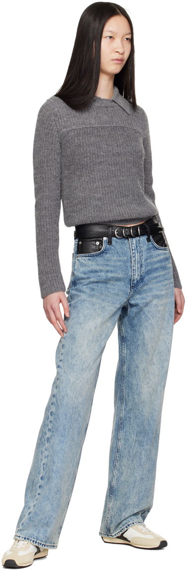 Ремені rag & bone Spire Leather Belt чорний | WJW24FB1027EM27, 2