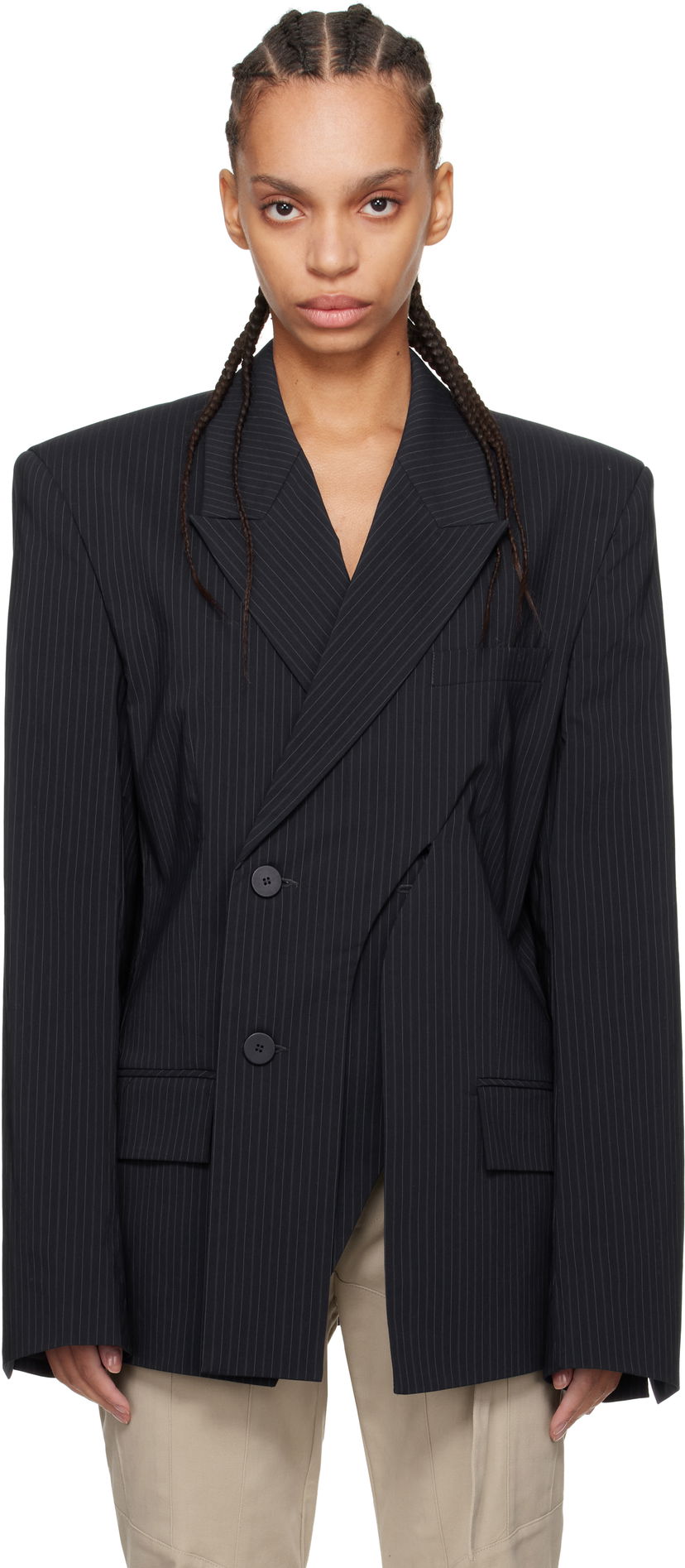 Пальто Ottolinger Ottolinger Oversize Split Blazer чорний | 12360072301