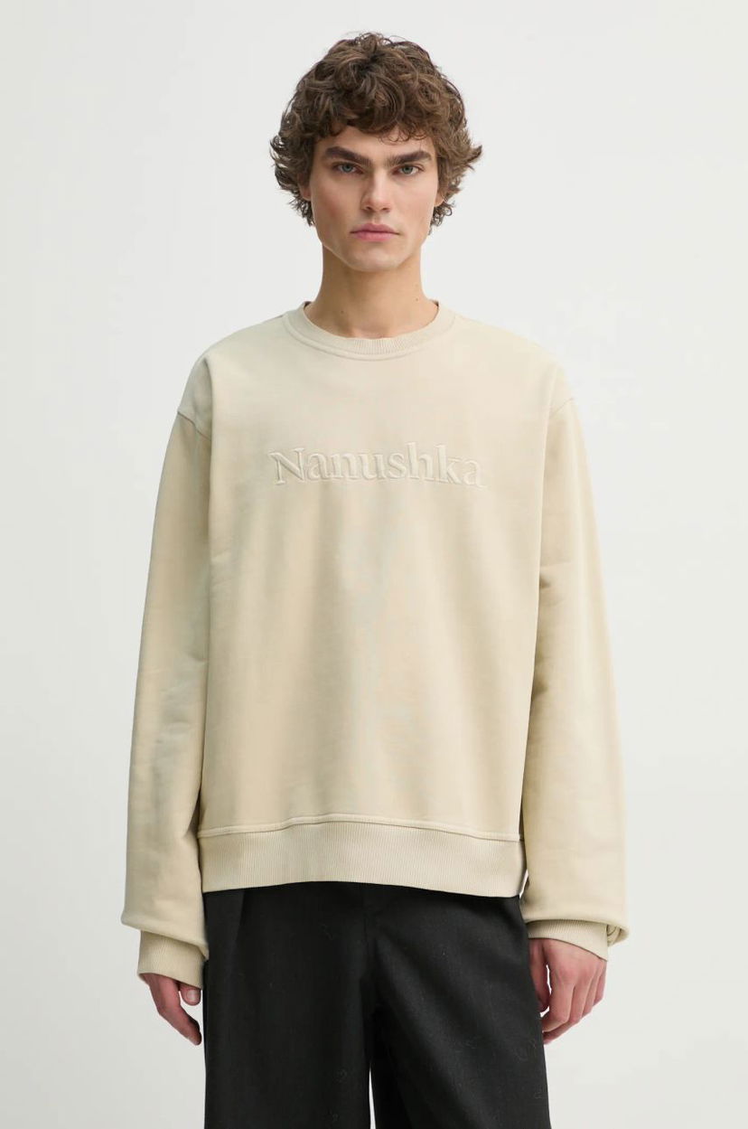 Світшоти Nanushka Remy Applique Sweatshirt бежевий | NU24CRSH00273