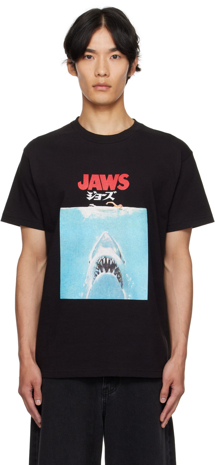 Футболка WACKO MARIA WACKO MARIA 'Jaws' Graphic Crew Neck T-Shirt чорний | JAWS-WM-TEE01