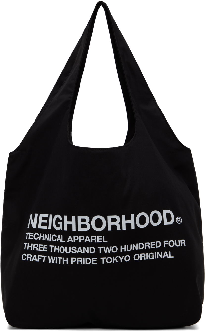 сумка-тоут Neighborhood Neighborhood Logo Tote Bag чорний | 251MYNH-CG01