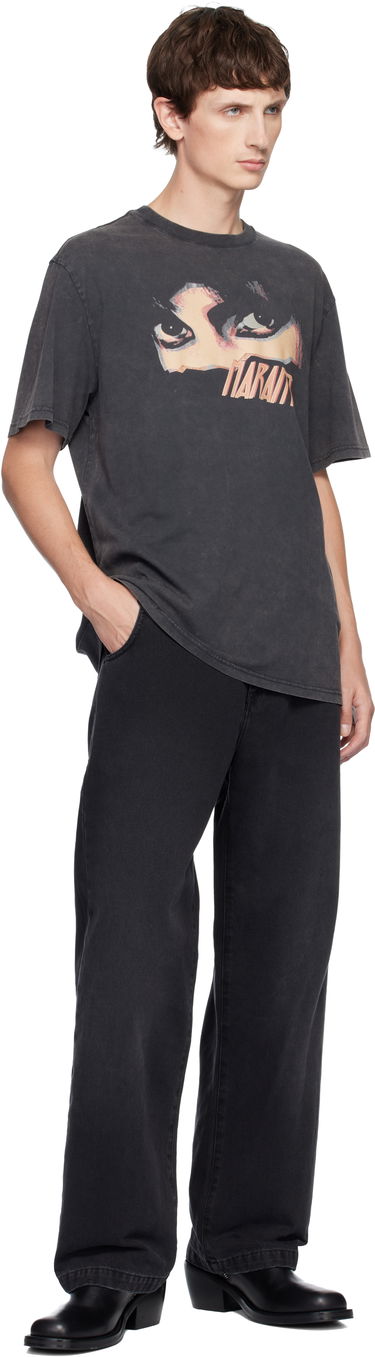 Футболка ISABEL MARANT Hugo Graphic Print Crewneck T-shirt чорний | 25ATS0149HA-C3N05H, 3