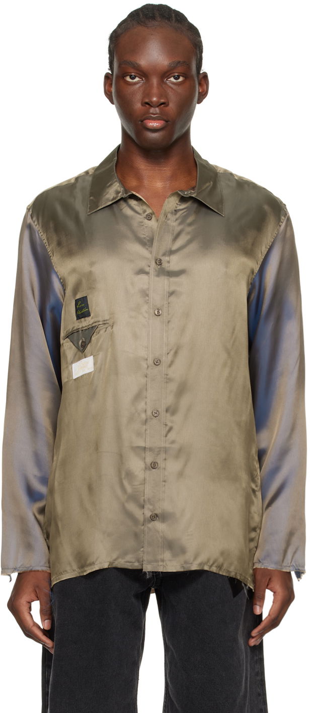 Сорочка Martine Rose Lining Shirt бежевий | MRSS24-433