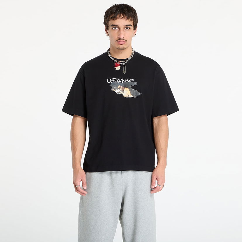 Футболка Off-White Off-White Paint Arrow Skate Short Sleeve T-Shirt чорний | OMAA120F25JER00U1001