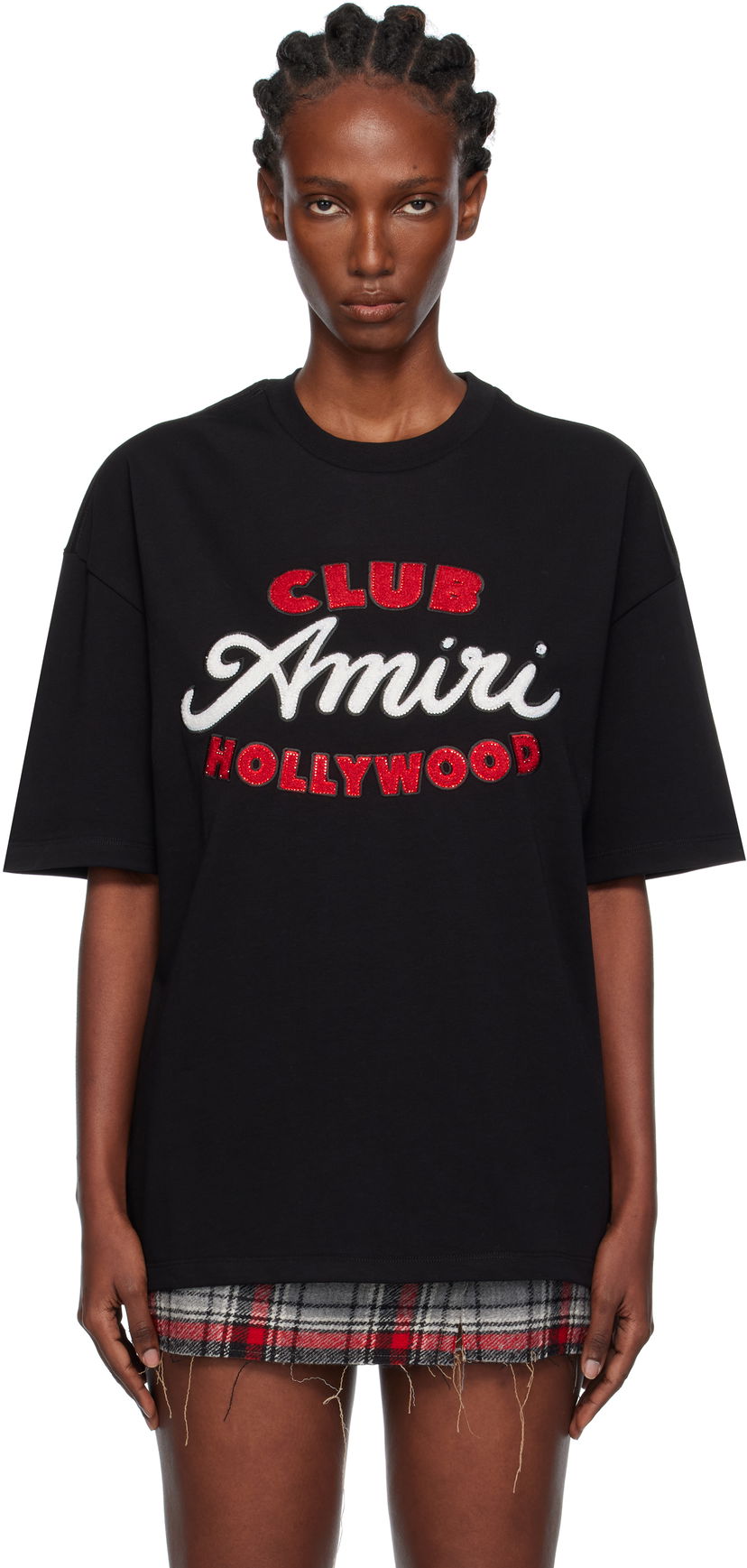 Футболка AMIRI Amiri Club Oversized T-Shirt чорний | AMJYTE1243