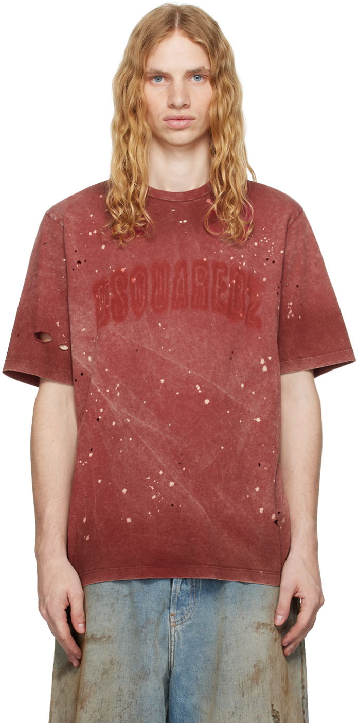 Футболка DSQUARED2 Loose-Fit T-shirt Червоний | S74GD1303_S21600