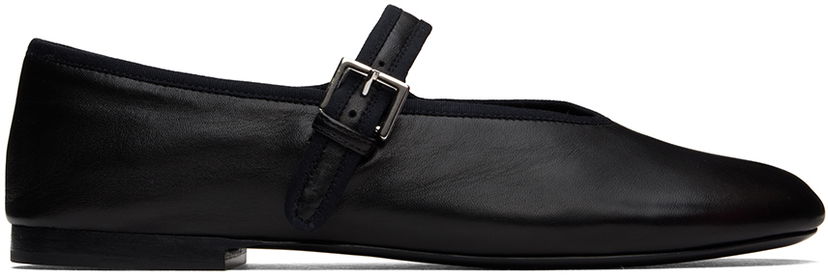 Одяг The Row Leather Ballerina Flats With Buckle чорний | F1396-N60