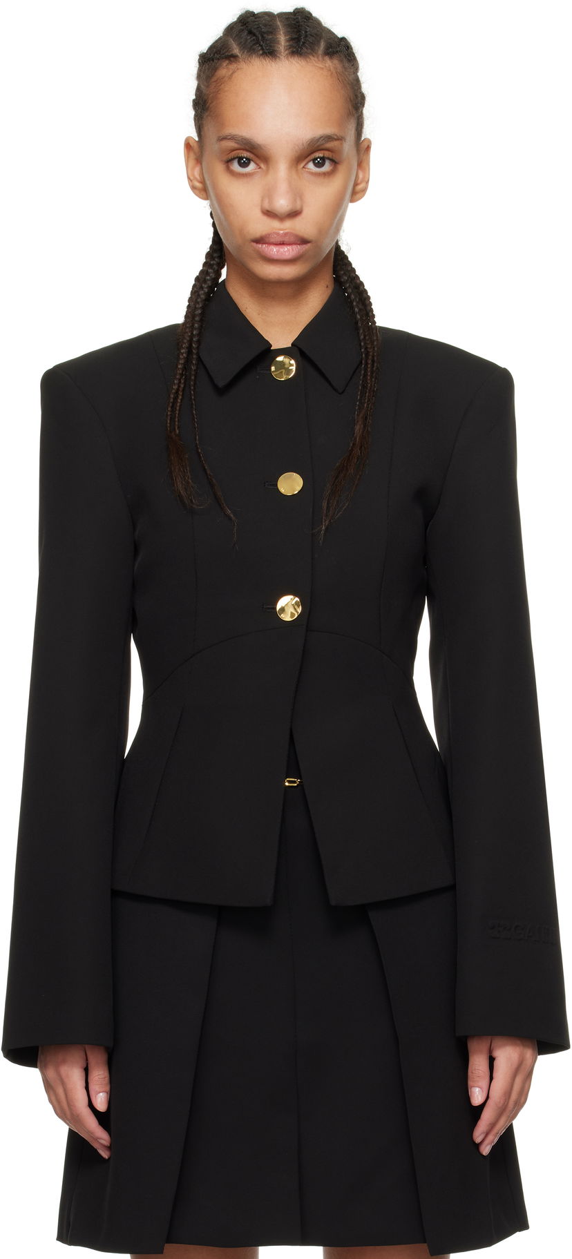 Куртка GANNI GANNI Light Twill Suiting Blazer чорний | W0057