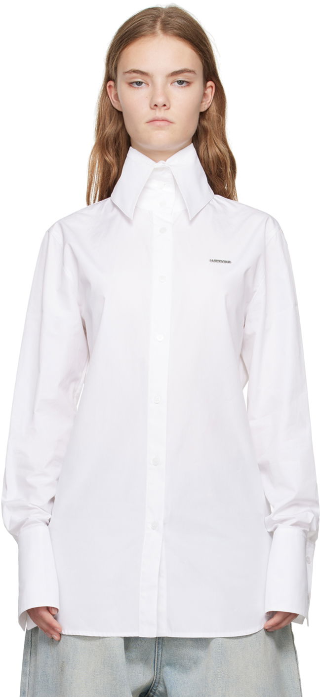 Сорочка We11done High-Neck Collar Shirt білий | WD-SH2-24-130-W-WH