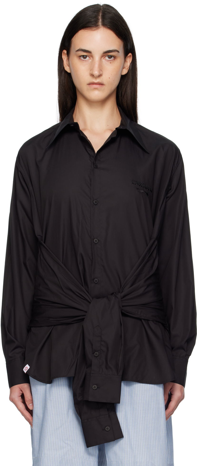 Сорочка Charles Jeffrey Loverboy Charles Jeffrey LOVERBOY Hug Tie-Waist Shirt чорний | 52070401