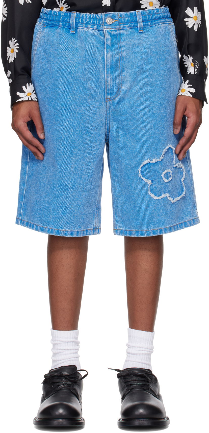 Шорти Marni Marni Patch Denim Shorts Синій | PUJU0070Q2 USCX34