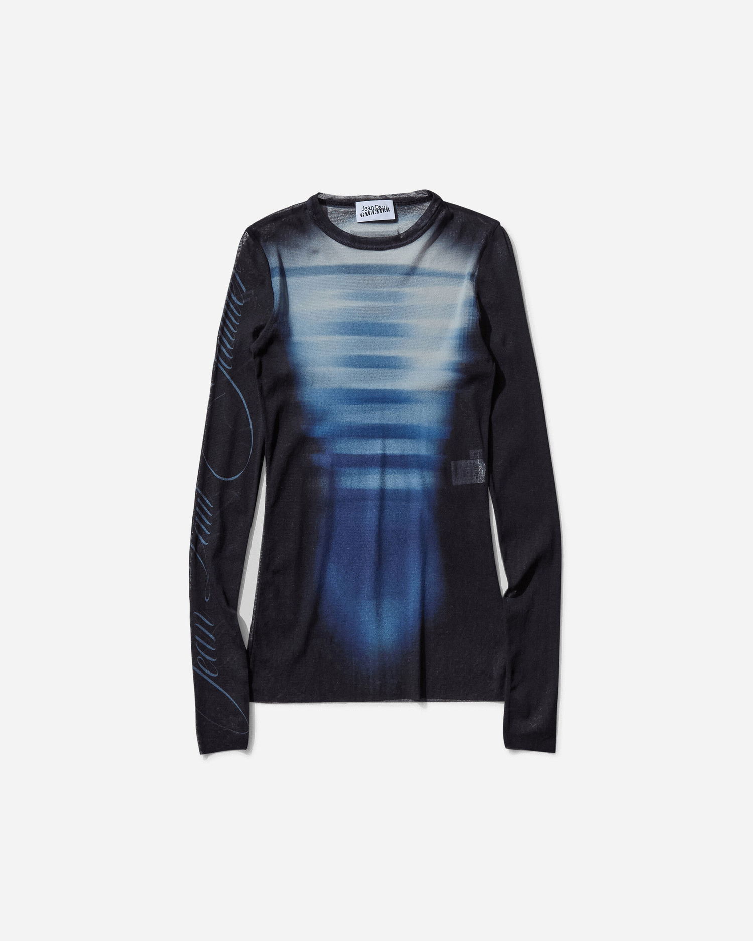 Футболка Jean Paul Gaultier Longsleeve Top with Sleeves Print чорний | 25-33-F-TO257-T576 595601, 1