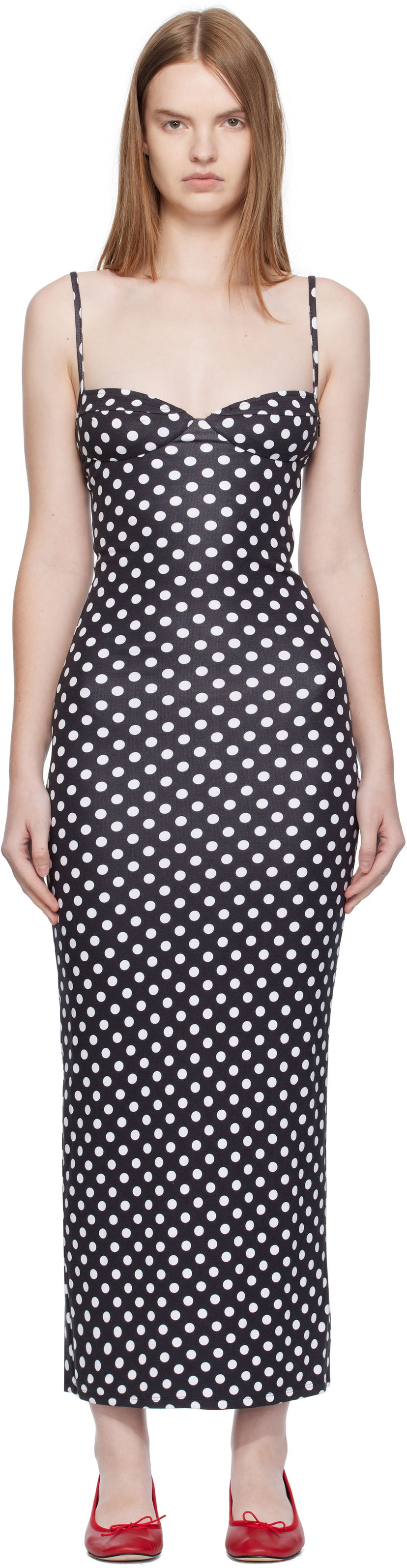 плаття Miaou Miaou Florence Polka Dot Midi Dress чорний | 5067HJBBWP