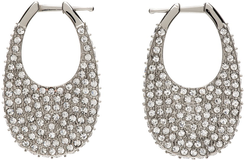 Сережки Coperni Coperni Medium Swipe Crystal Earrings Металік | COPBI01BIS726
