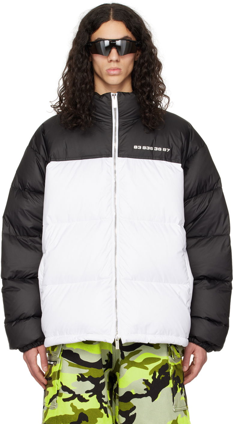 Пуховик VETEMENTS Colorblock Down Jacket білий | VL14JA280W