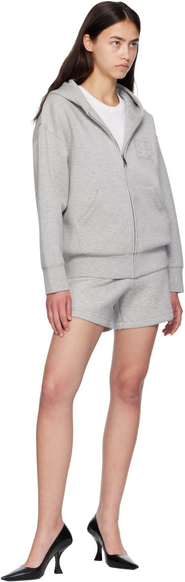 Світшоти Anine Bing ANINE BING Bond Zip Up Framed Monogram Hoodie Сірий | A-08-10742-GRY1, 3