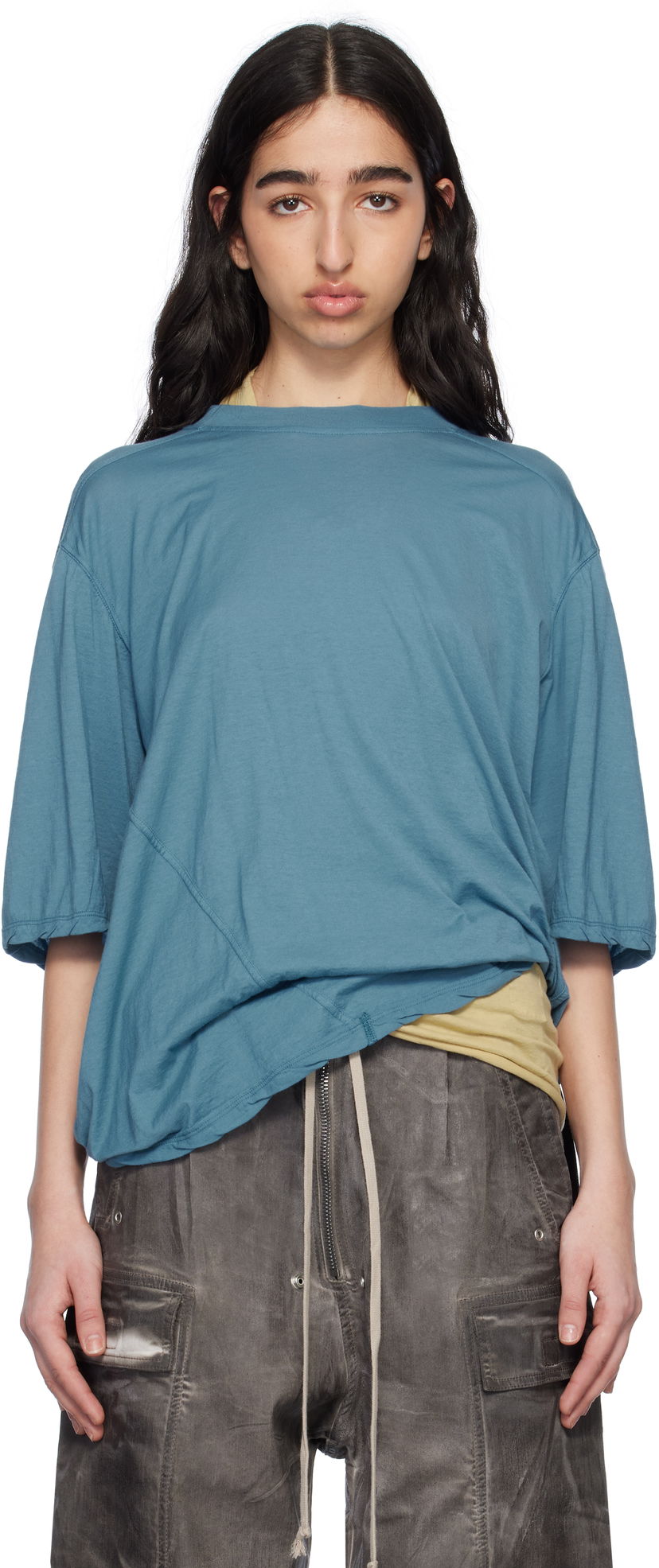 Футболка Rick Owens Rick Owens DRKSHDW Hollywood Walrus T-Shirt Синій | DS01E3201 BH
