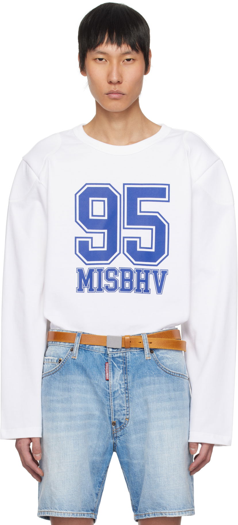 Cветр MISBHV MISBHV 95 Longsleeve T-Shirt білий | 250M158