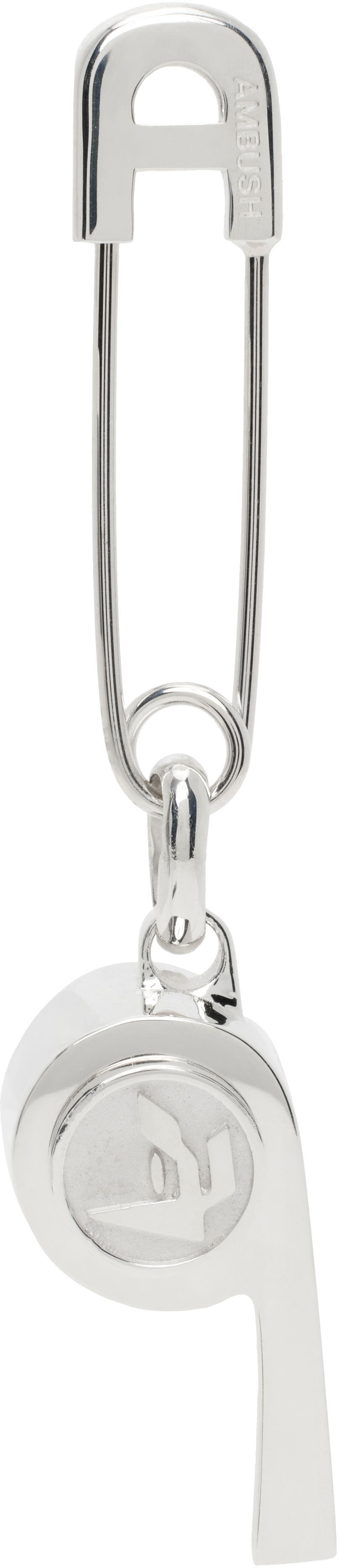 Брелоки Ambush AMBUSH Whistle Charm Single Earring Металік | BMOD001F24SIL0017200