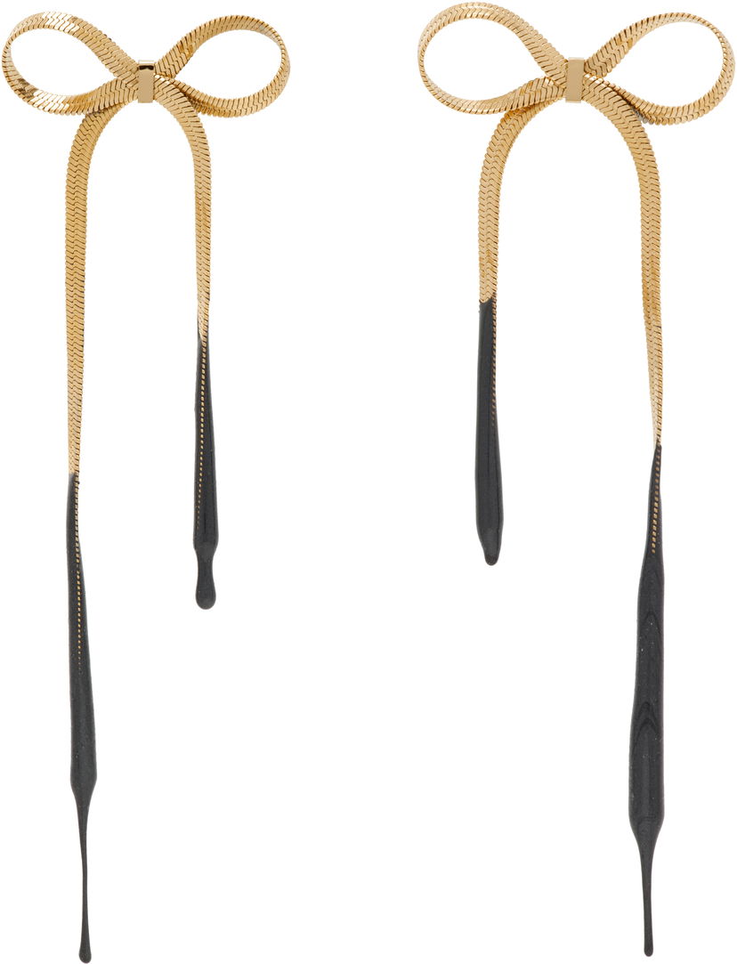 Сережки Ottolinger Ottolinger Laced Bow Earrings чорний | 12590032501