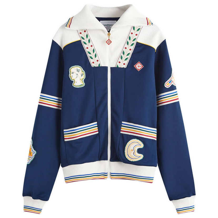 Куртка Casablanca Varsity Track Jacket темно-синій | MF24-JTP-284-01